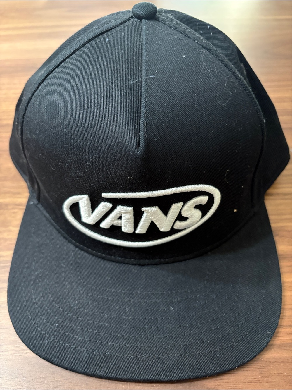 Vans Black Hat with White Embroidered Logo